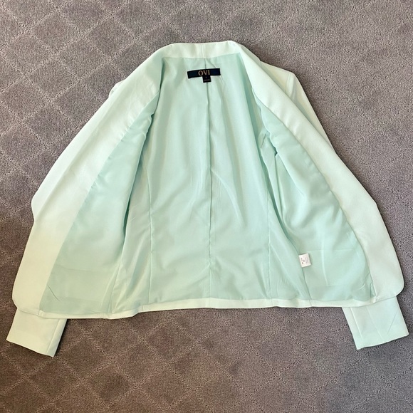 Mint Color Open Front Blazer - Picture 5 of 5
